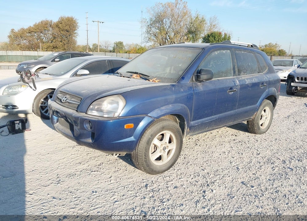 2007 HYUNDAI TUCSON GLS VIN: KM8JM12B37U581215