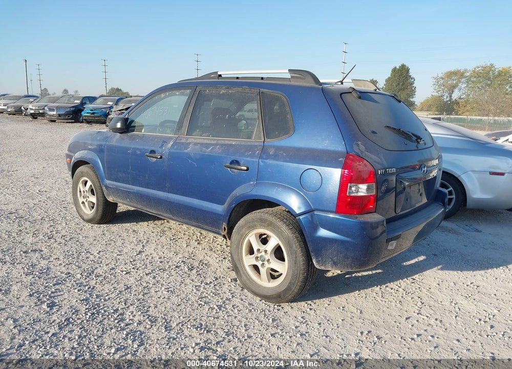 2007 HYUNDAI TUCSON GLS VIN: KM8JM12B37U581215