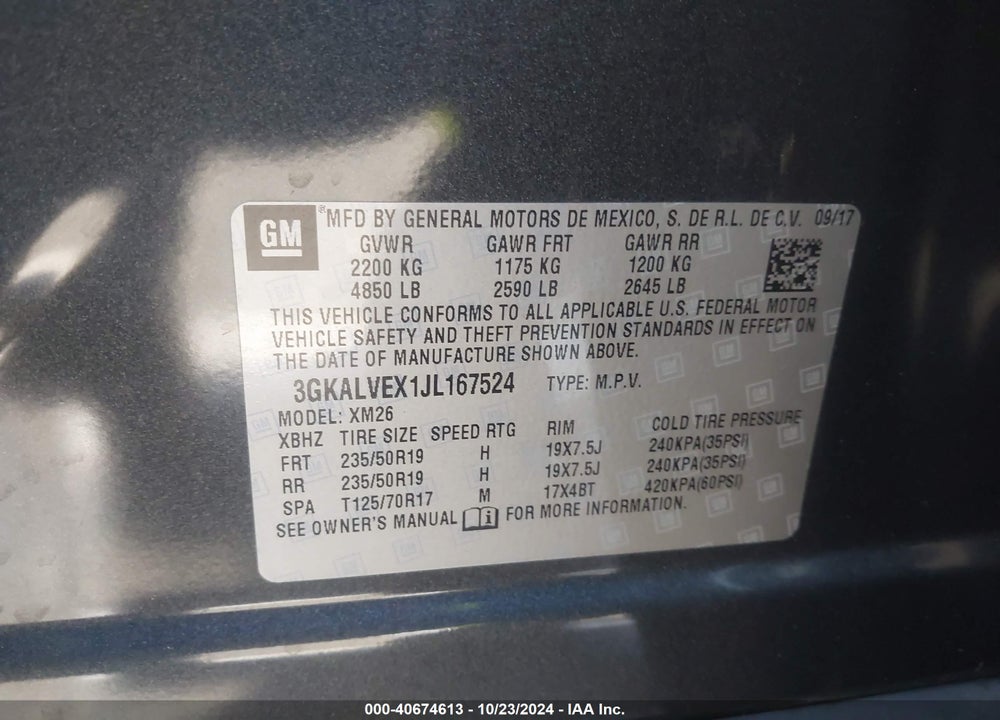 2018 GMC TERRAIN SLT VIN: 3GKALVEX1JL167524