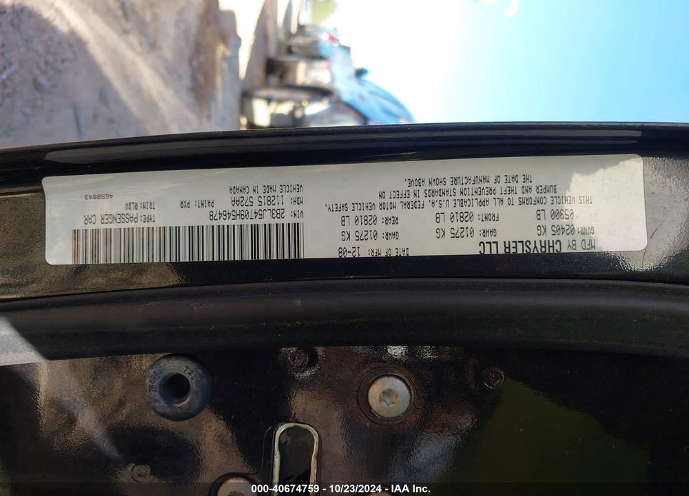 2009 DODGE CHALLENGER R/T VIN: 2B3LJ54T09H546478