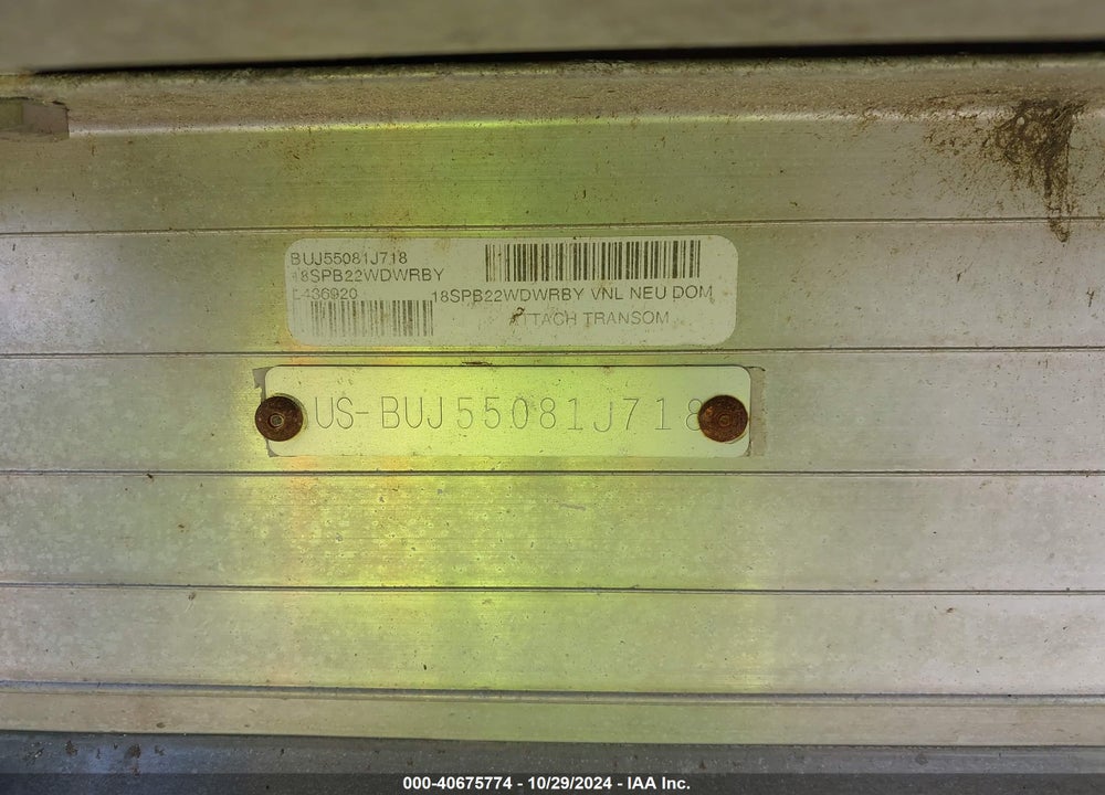 2018 SUNTRACKER OTHER VIN: BUJ55081J718