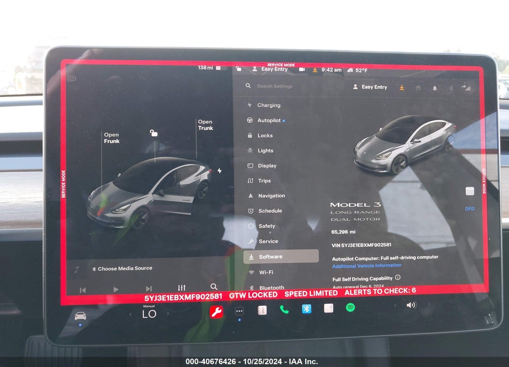 2021 TESLA MODEL 3 LONG RANGE DUAL MOTOR ALL-WHEEL DRIVE VIN: 5YJ3E1EBXMF902581