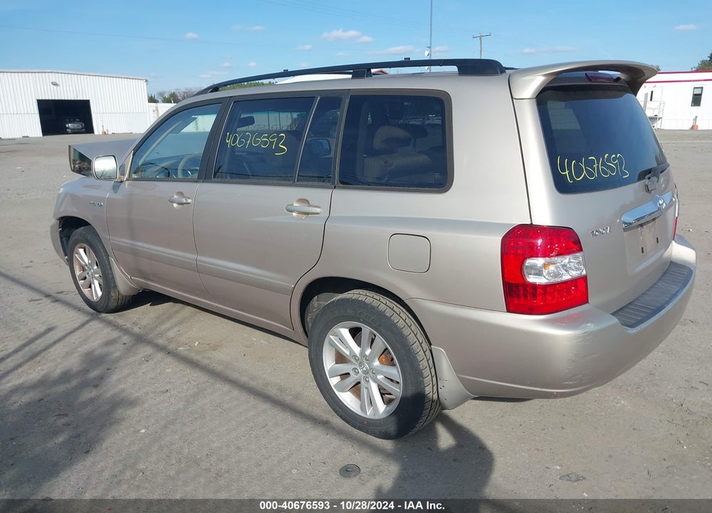2006 TOYOTA HIGHLANDER HYBRID V6 VIN: JTEDW21A560011504