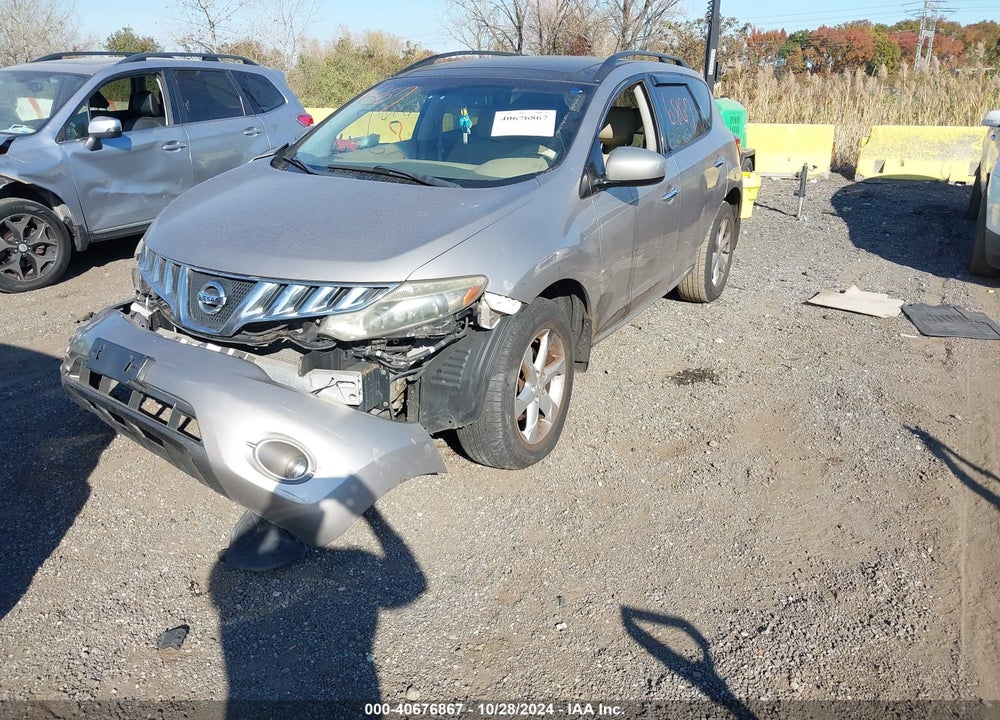 2009 NISSAN MURANO SL VIN: JN8AZ18W39W146318