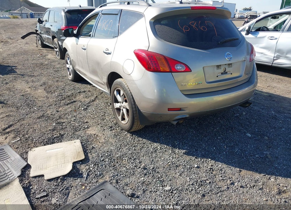 2009 NISSAN MURANO SL VIN: JN8AZ18W39W146318