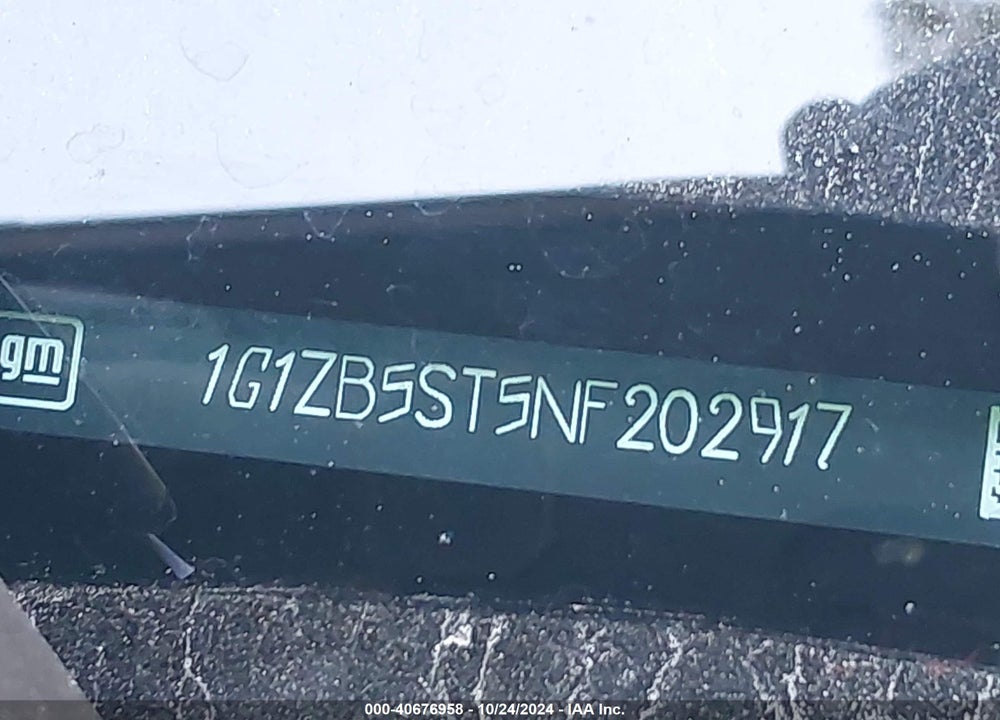 2022 CHEVROLET MALIBU FWD LS VIN: 1G1ZB5ST5NF202917