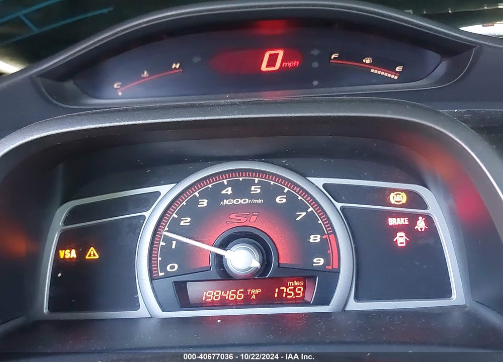 2009 HONDA CIVIC SI VIN: 2HGFA55539H702963