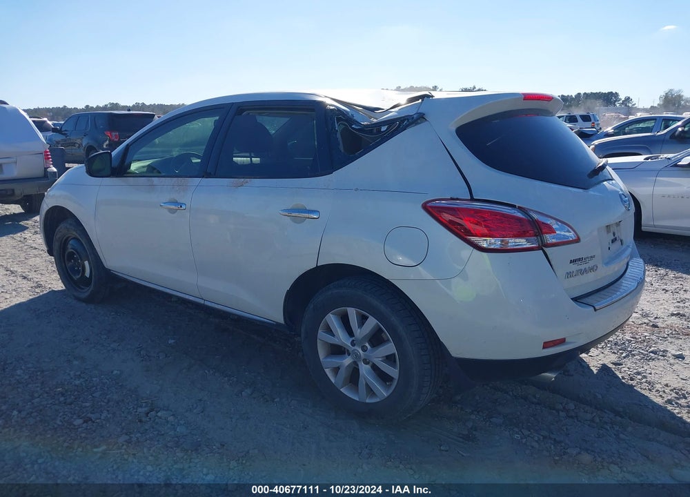 2012 NISSAN MURANO S VIN: JN8AZ1MU5CW118547