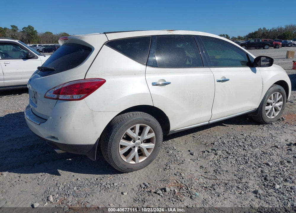 2012 NISSAN MURANO S VIN: JN8AZ1MU5CW118547