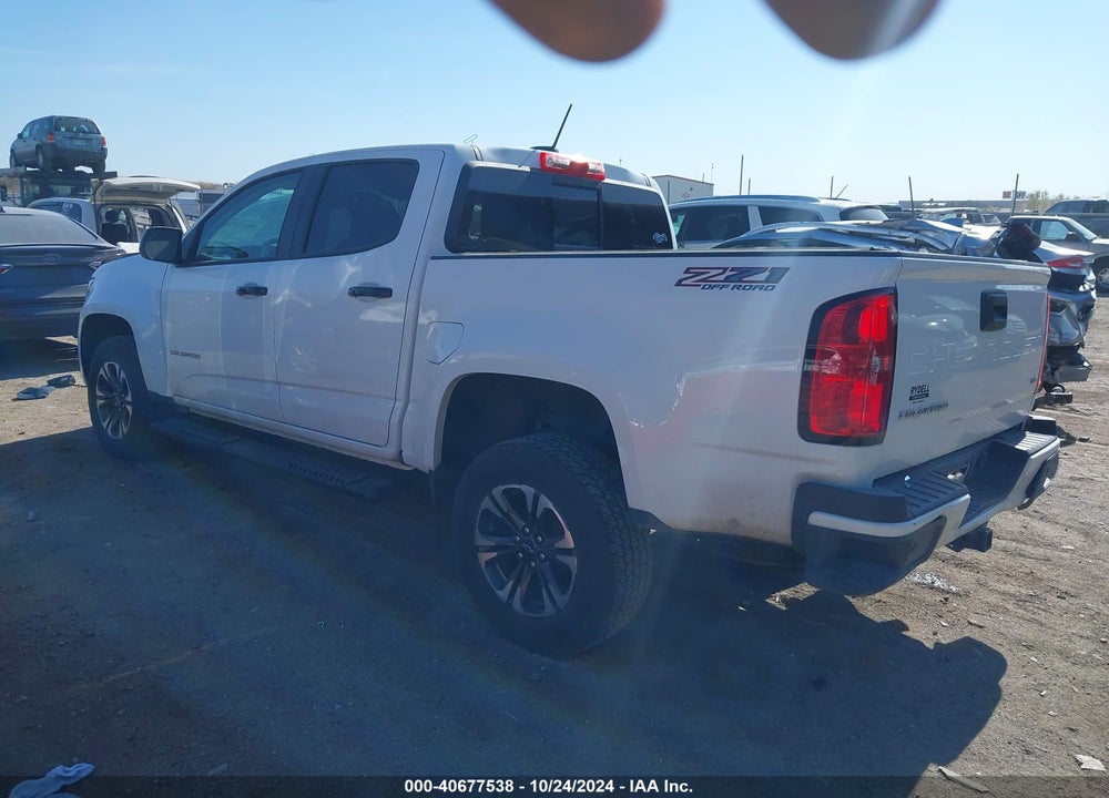 2021 CHEVROLET COLORADO 4WD SHORT BOX Z71 VIN: 1GCGTDEN8M1292577