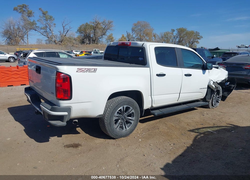 2021 CHEVROLET COLORADO 4WD SHORT BOX Z71 VIN: 1GCGTDEN8M1292577