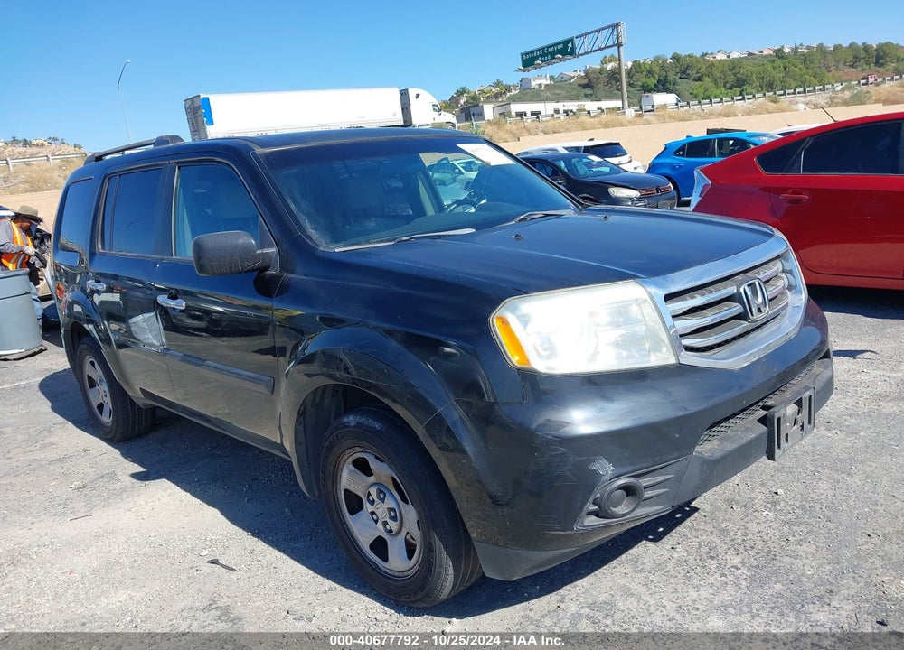 2012 HONDA PILOT LX VIN: 5FNYF3H24CB014644