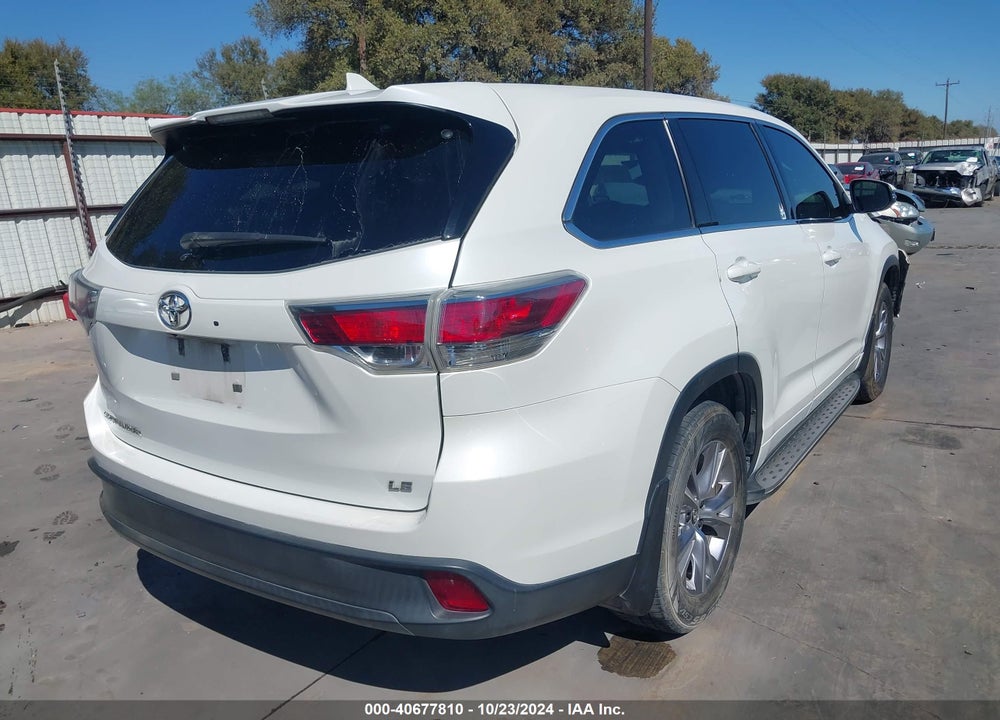 2016 TOYOTA HIGHLANDER LE PLUS V6 VIN: 5TDZKRFH3GS182061