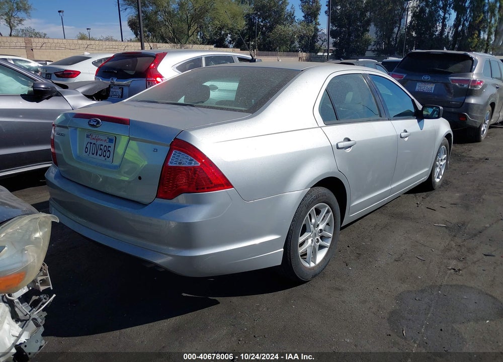2012 FORD FUSION S VIN: 3FAHP0GA6CR163436