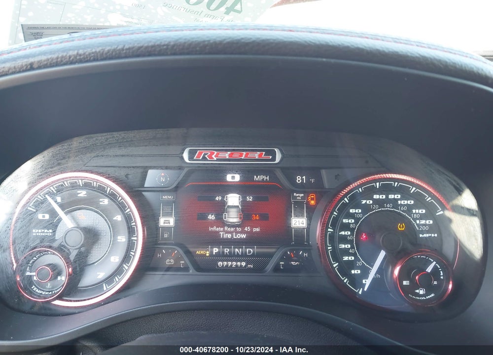 2019 RAM 1500 REBEL VIN: 1C6SRFLT5KN542506