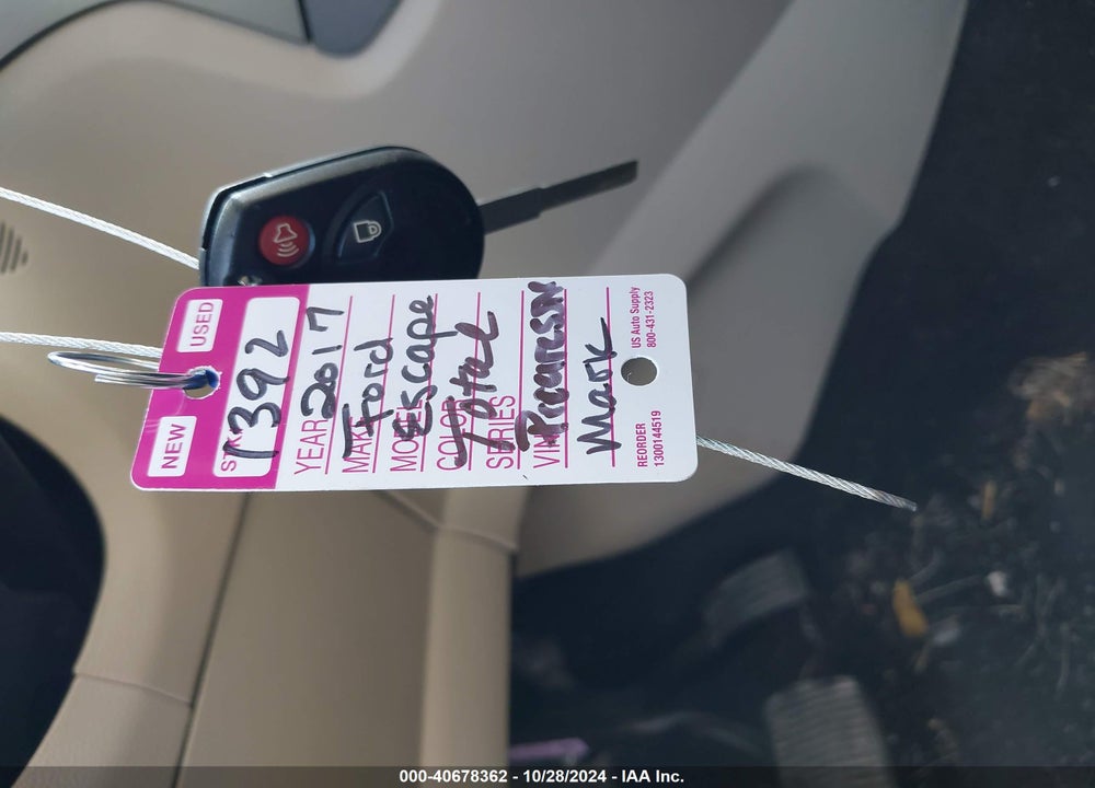 2017 FORD ESCAPE SE VIN: 1FMCU9GD1HUE03550