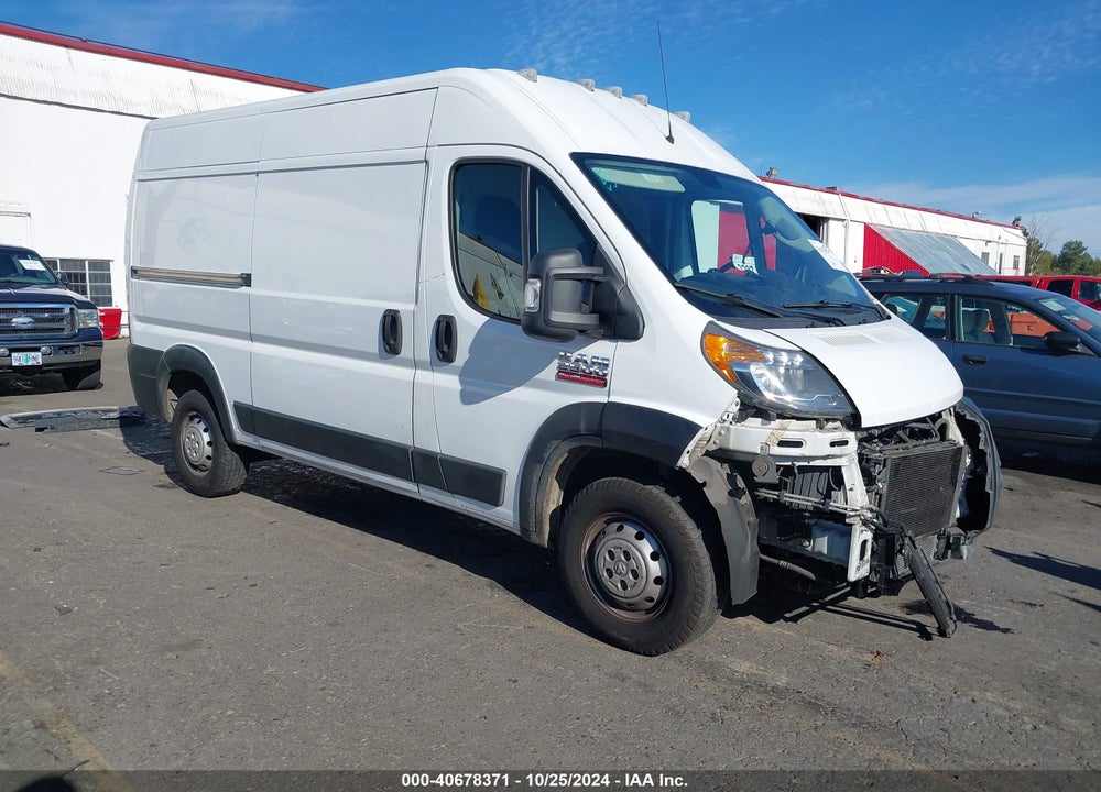 2019 RAM PROMASTER 2500 HIGH ROOF 136 WB VIN: 3C6TRVCGXKE522967