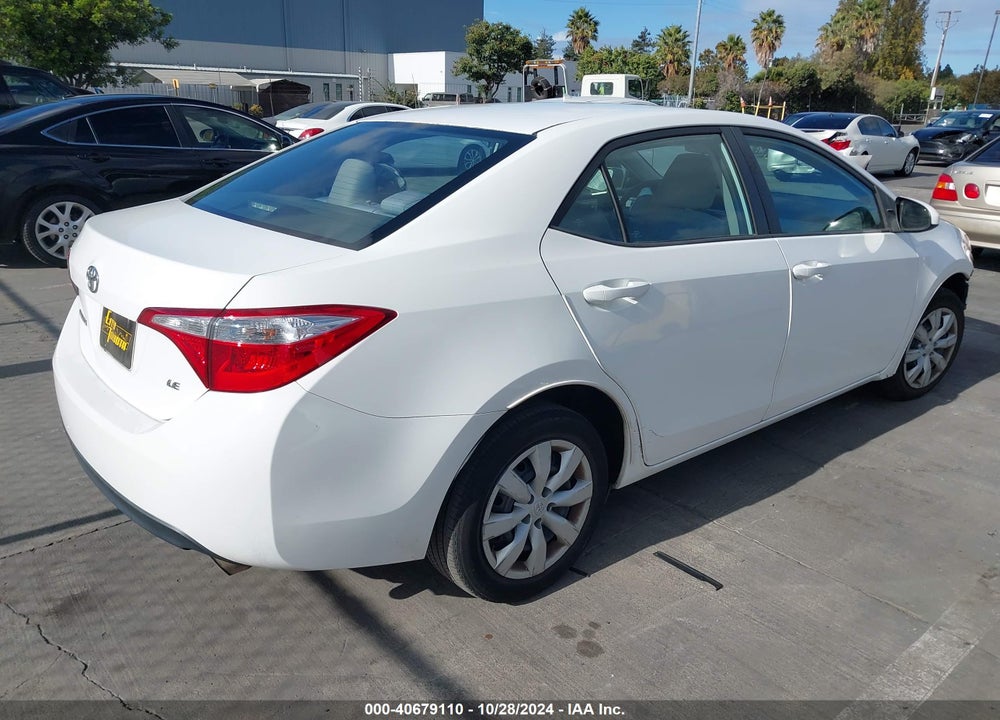 2016 TOYOTA COROLLA LE VIN: 5YFBURHE5GP424386