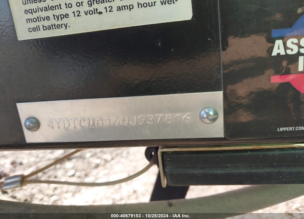 2022 COLEMAN TRAILER VIN: 4YDTCMG16NJ937816