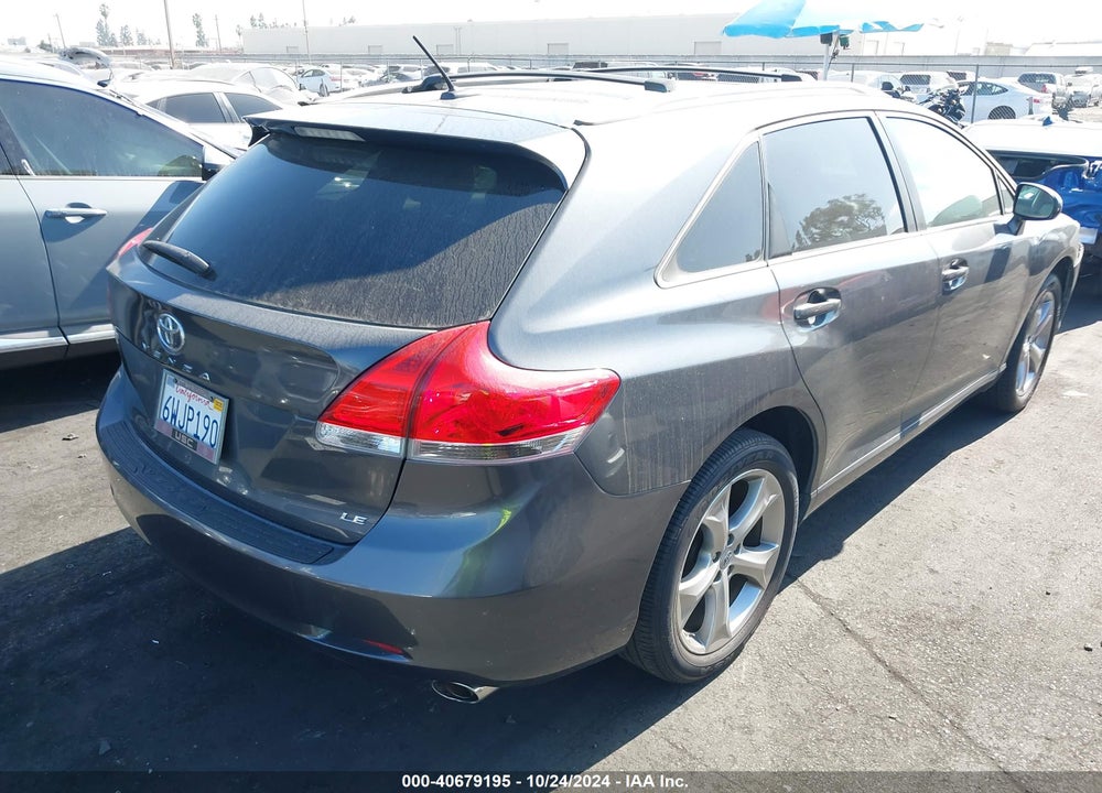 2012 TOYOTA VENZA LE V6 VIN: 4T3ZK3BB3CU051848