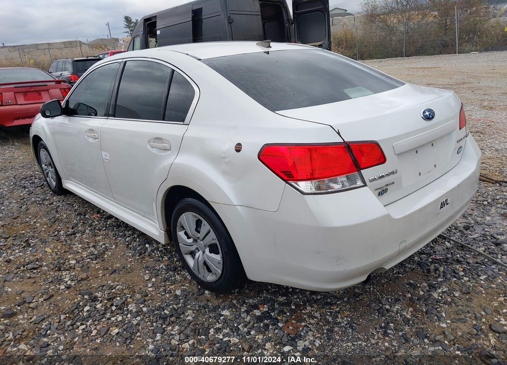 2011 SUBARU LEGACY 2.5I VIN: 4S3BMCA67B3260303