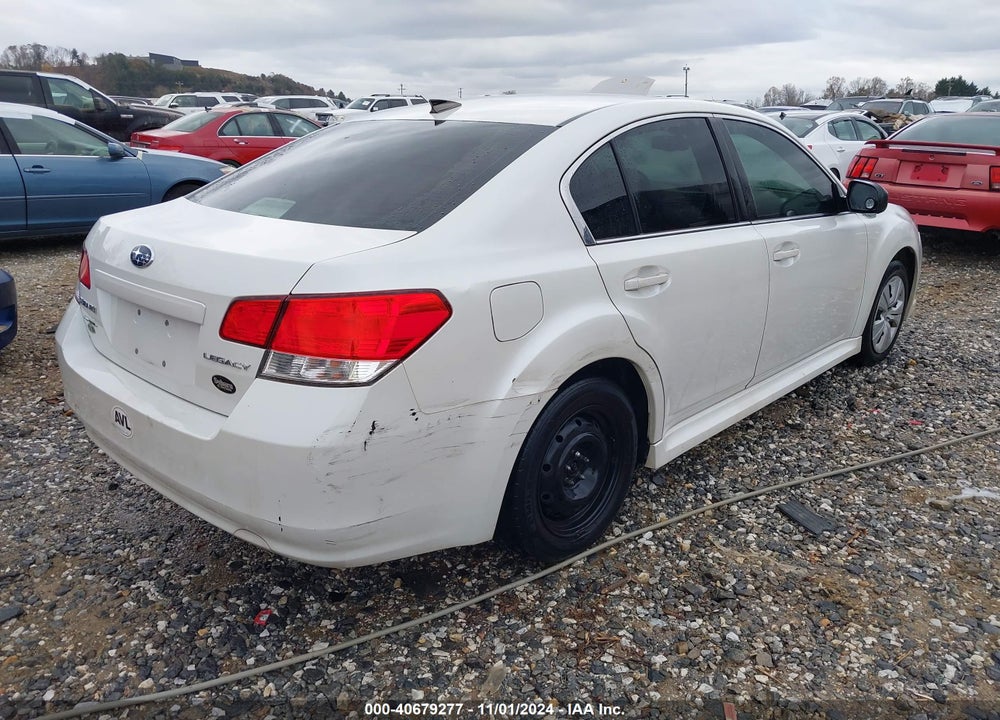 2011 SUBARU LEGACY 2.5I VIN: 4S3BMCA67B3260303