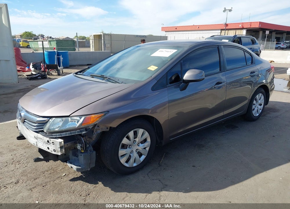 2012 HONDA CIVIC LX VIN: 19XFB2E52CE054304