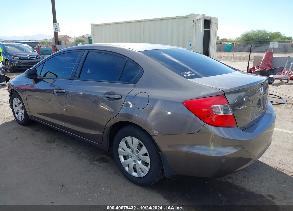 2012 HONDA CIVIC LX VIN: 19XFB2E52CE054304