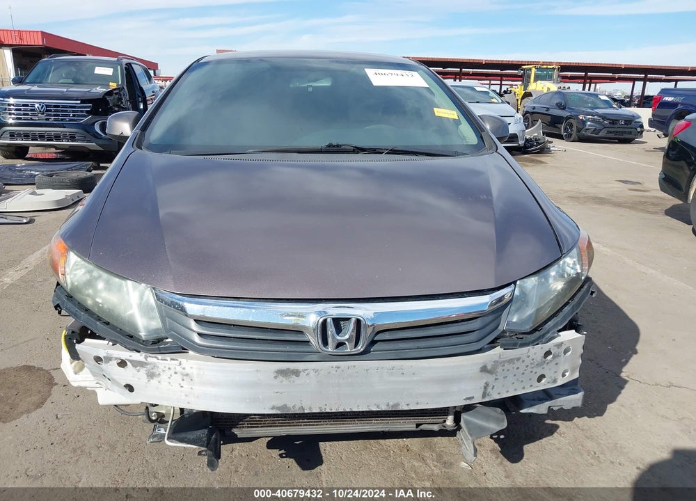2012 HONDA CIVIC LX VIN: 19XFB2E52CE054304