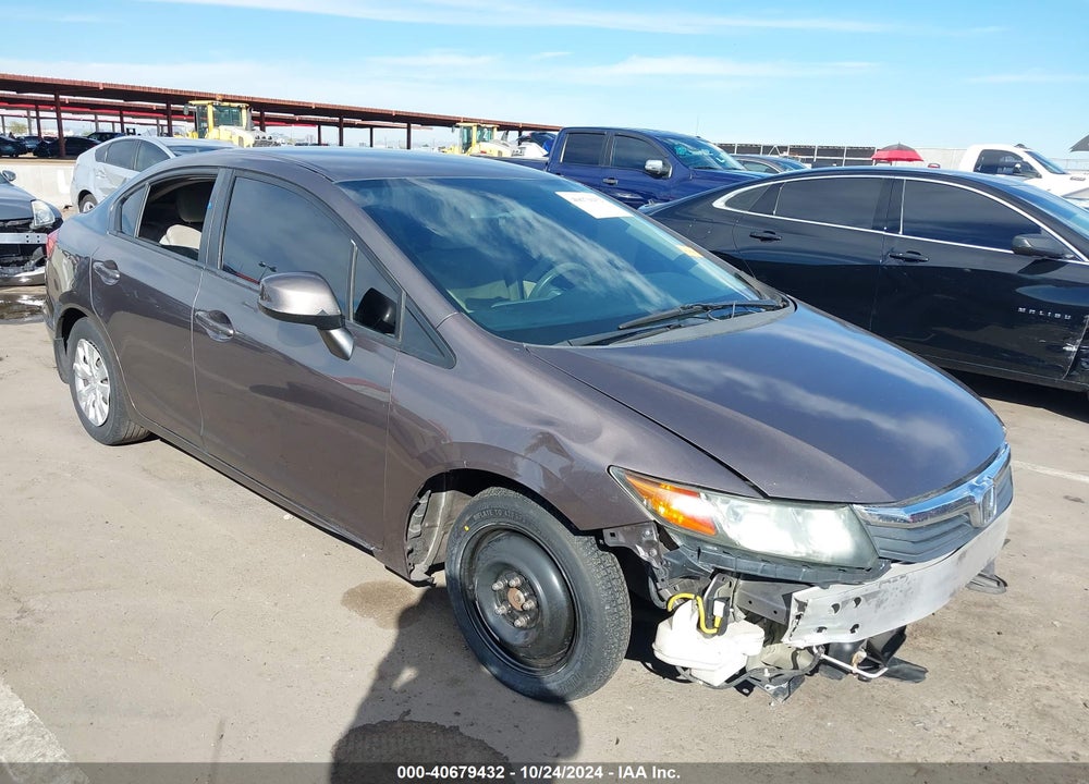 2012 HONDA CIVIC LX VIN: 19XFB2E52CE054304