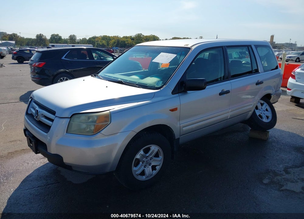 2006 HONDA PILOT LX VIN: 5FNYF28196B008358