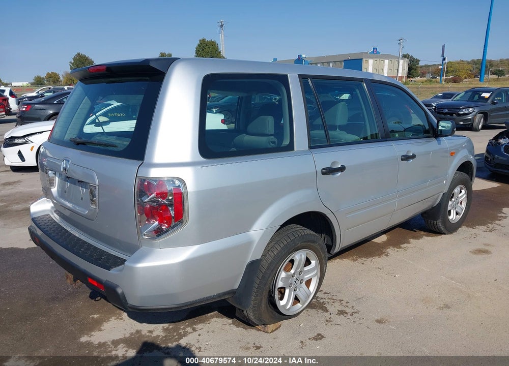 2006 HONDA PILOT LX VIN: 5FNYF28196B008358