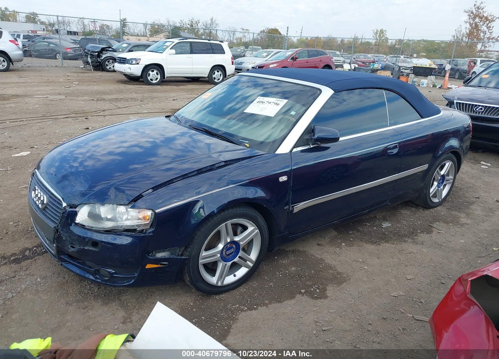 2008 AUDI A4 2.0T VIN: WAUAF48HX8K012531