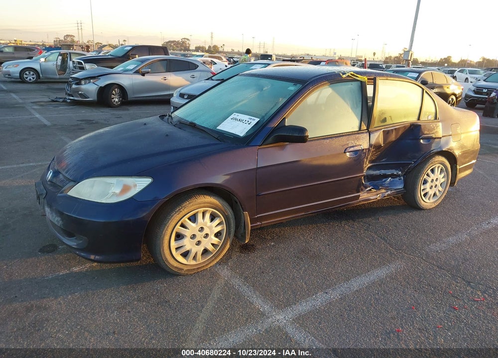 2005 HONDA CIVIC LX VIN: 2HGES16565H581128