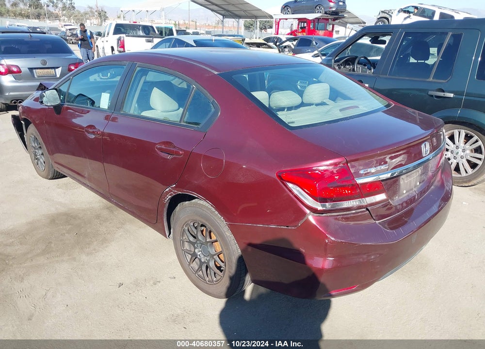 2013 HONDA CIVIC LX VIN: 19XFB2F58DE256743