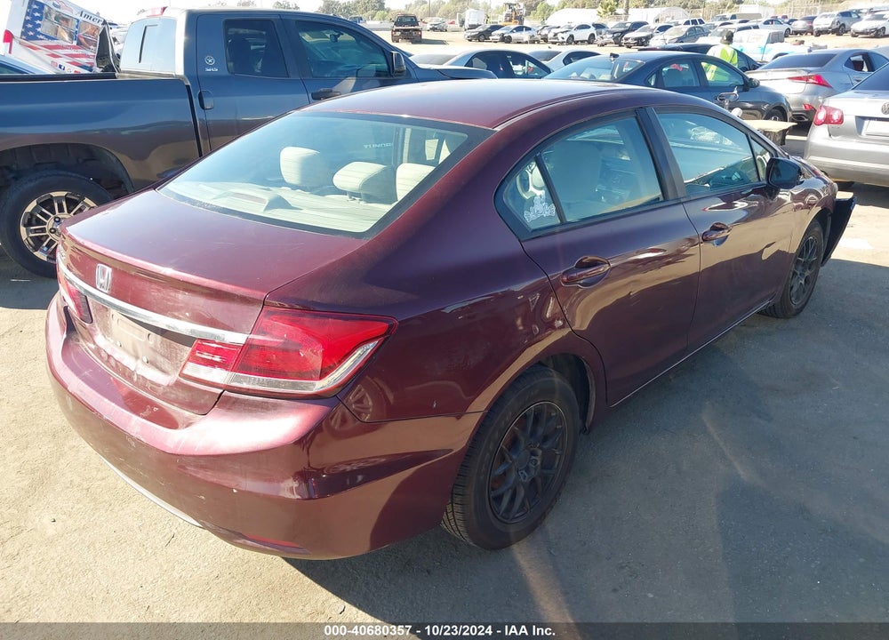 2013 HONDA CIVIC LX VIN: 19XFB2F58DE256743