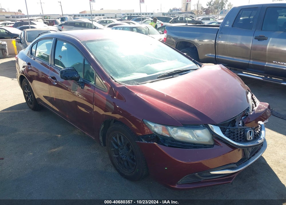 2013 HONDA CIVIC LX VIN: 19XFB2F58DE256743