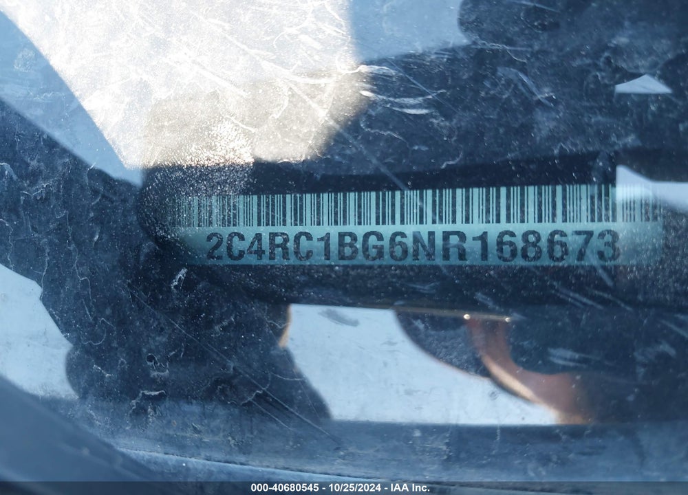 2022 CHRYSLER PACIFICA TOURING L VIN: 2C4RC1BG6NR168673