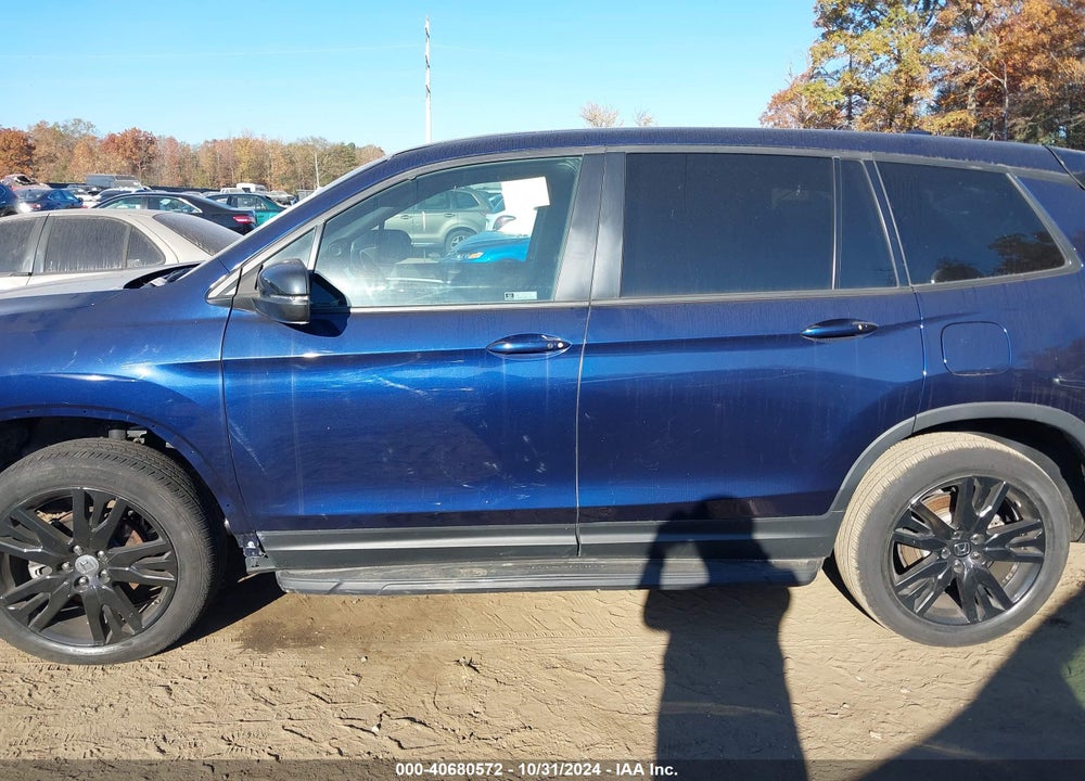 2021 HONDA PASSPORT AWD EX-L VIN: 5FNYF8H57MB010466