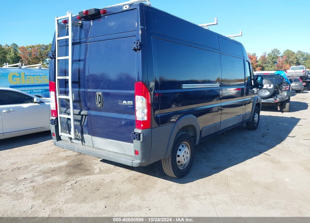 2017 RAM PROMASTER 2500 HIGH ROOF 159 WB VIN: 3C6TRVDGXHE537914