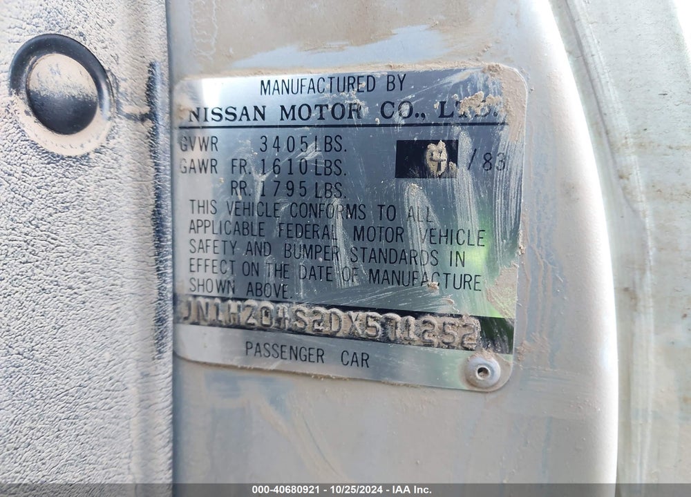 1983 DATSUN 280ZX VIN: JN1HZ04S2DX571252