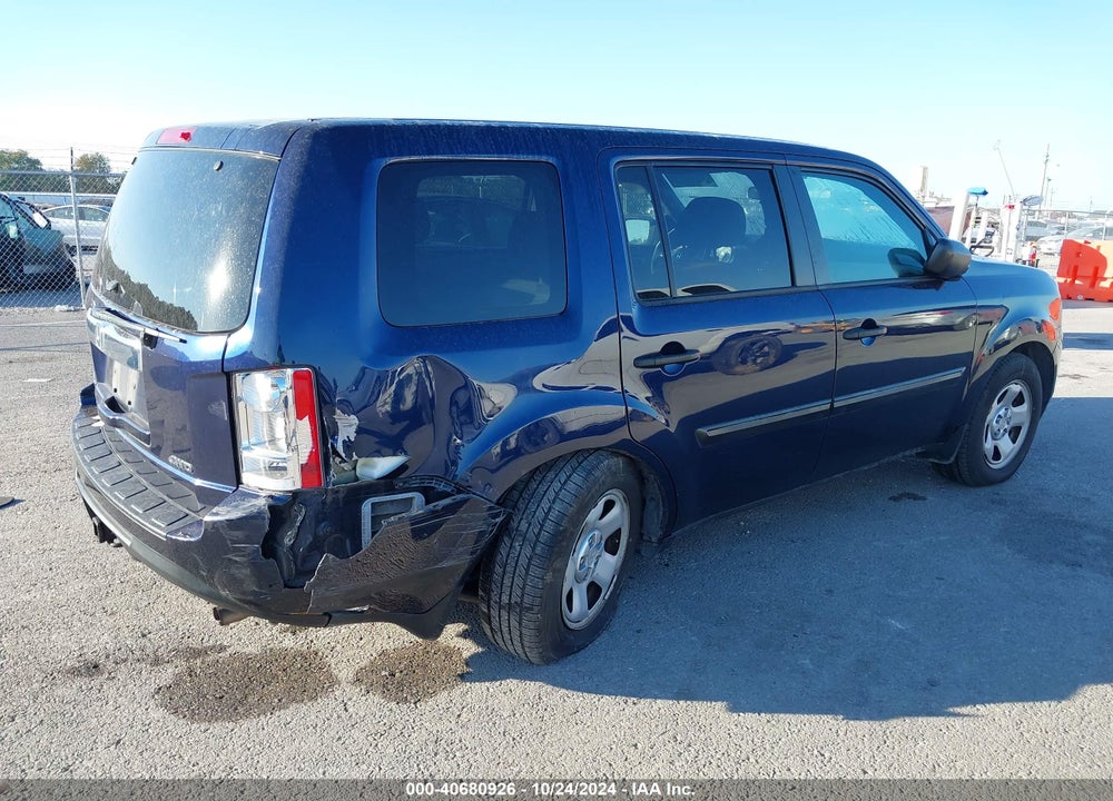2013 HONDA PILOT LX VIN: 5FNYF4H20DB083712