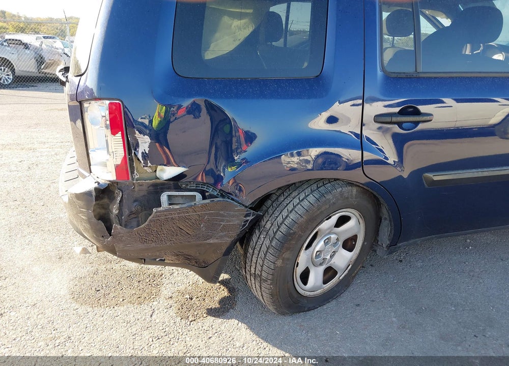 2013 HONDA PILOT LX VIN: 5FNYF4H20DB083712