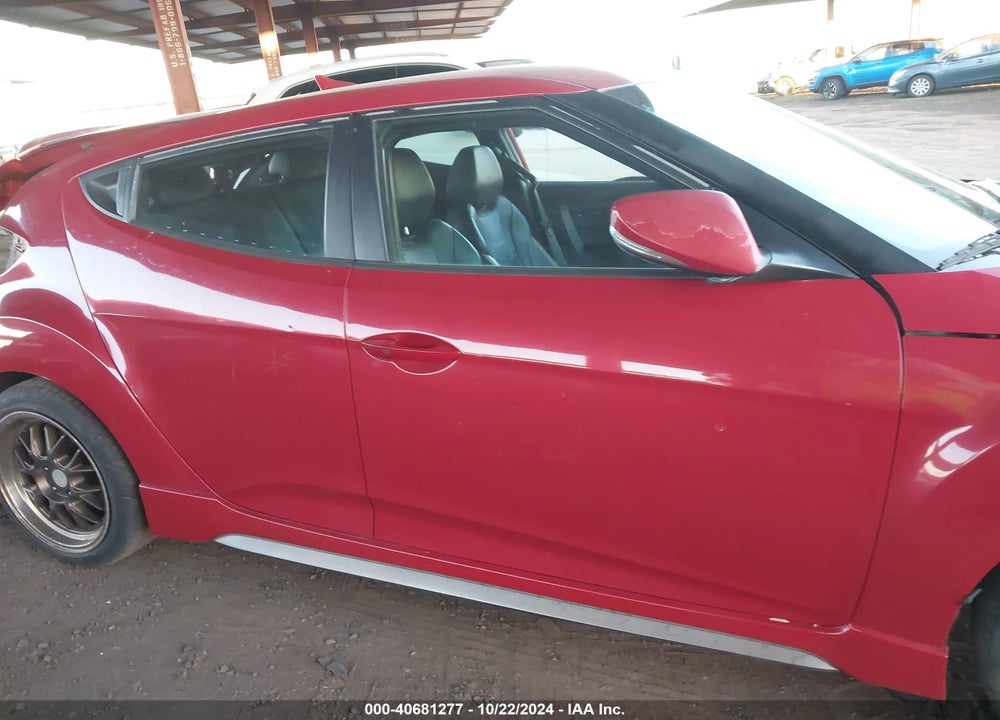 2013 HYUNDAI VELOSTER TURBO W/BLACK VIN: KMHTC6AE6DU151470