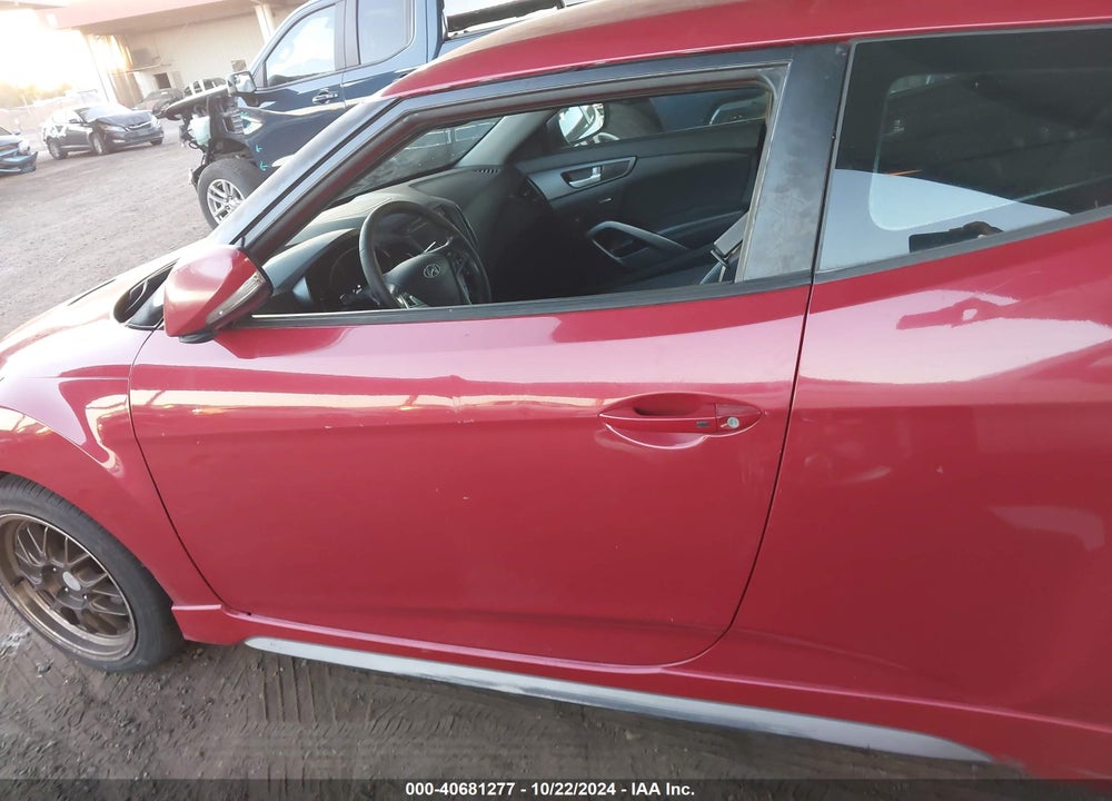 2013 HYUNDAI VELOSTER TURBO W/BLACK VIN: KMHTC6AE6DU151470