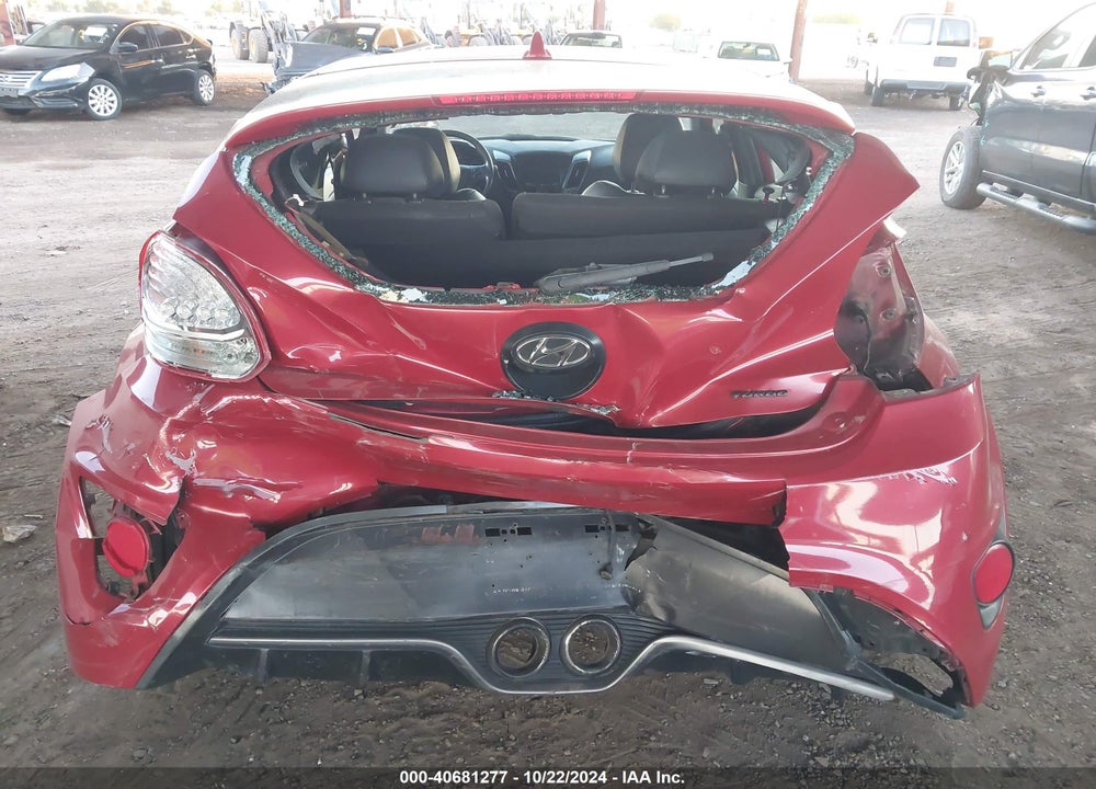 2013 HYUNDAI VELOSTER TURBO W/BLACK VIN: KMHTC6AE6DU151470