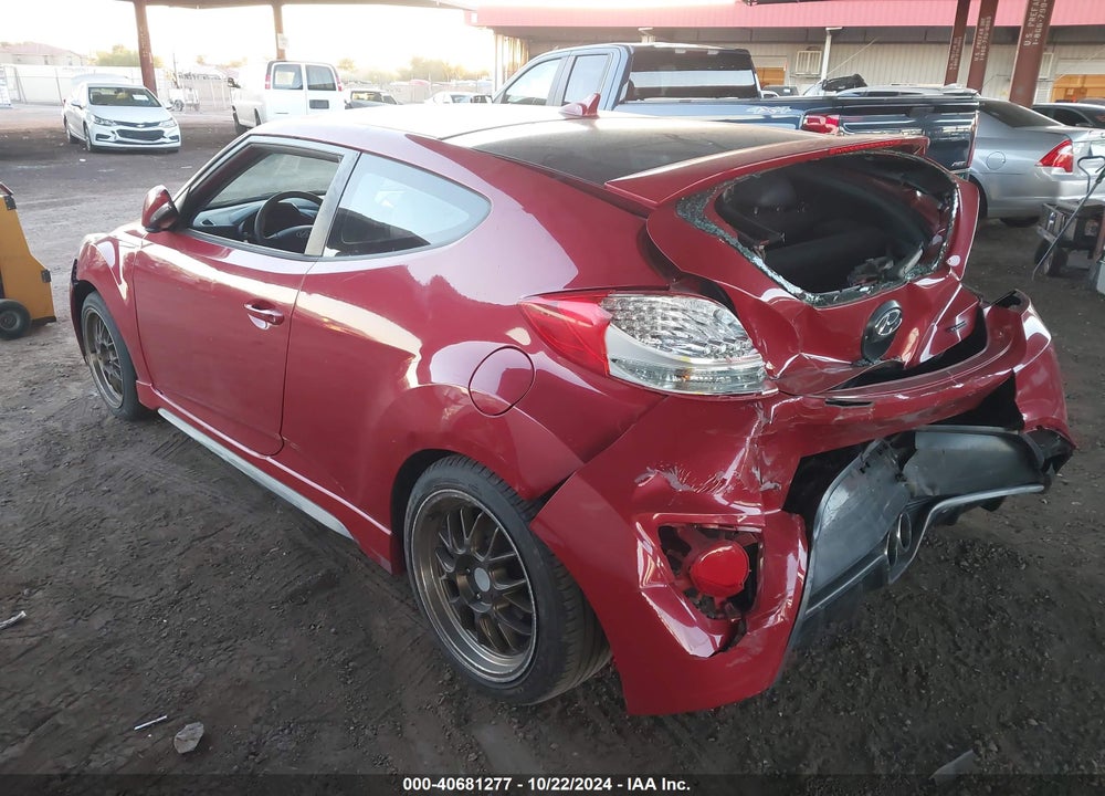 2013 HYUNDAI VELOSTER TURBO W/BLACK VIN: KMHTC6AE6DU151470