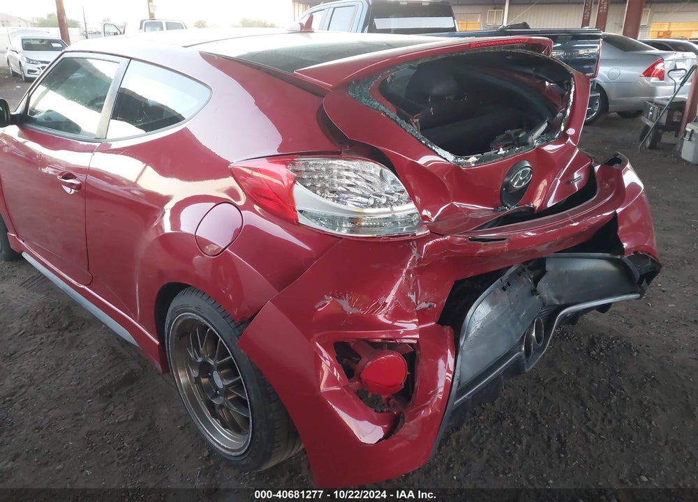2013 HYUNDAI VELOSTER TURBO W/BLACK VIN: KMHTC6AE6DU151470