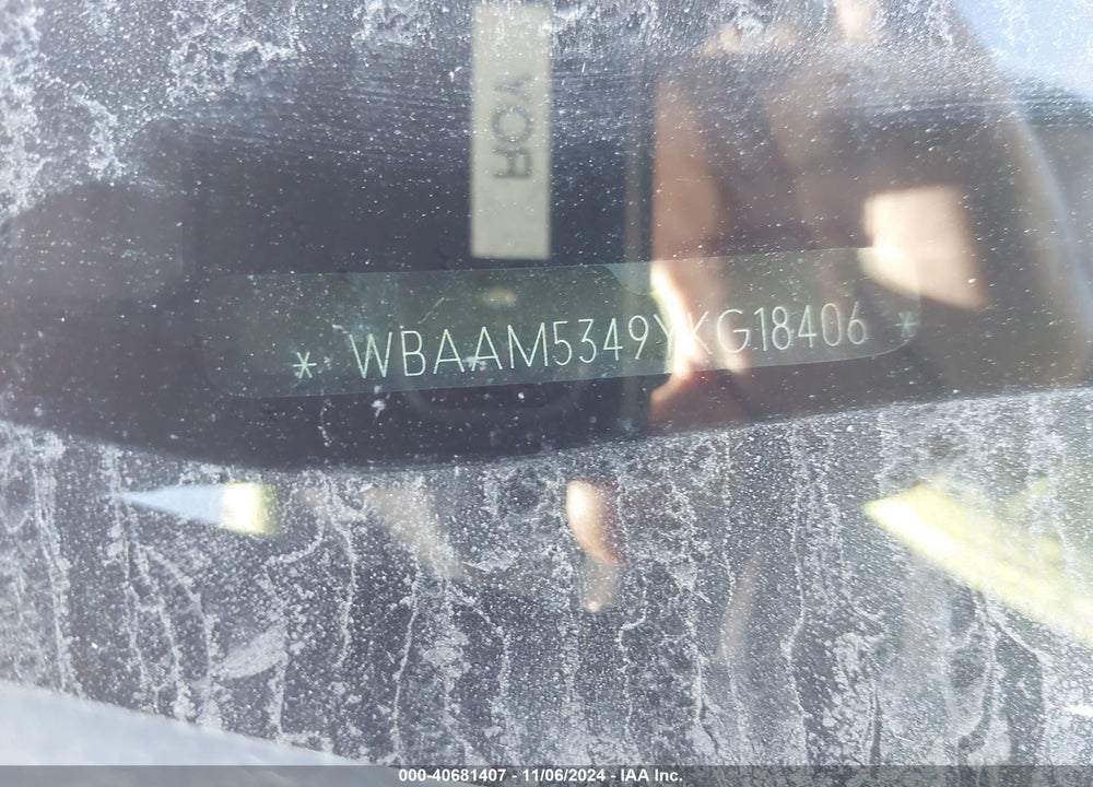 2000 BMW 328I VIN: WBAAM5349YKG18406