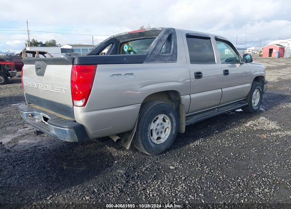 2004 CHEVROLET AVALANCHE 1500 VIN: 3GNEK12T84G133725